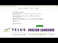 Telus International English Language Assessment Question Answer Comprehension Grammar Observation