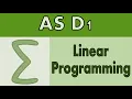 AS Decision1 D1 - Linear programming