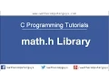 C Programming Language Tutorial-Lect 10 math h library