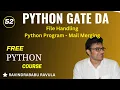PYTHON File Handling Python Program - Mail Merging Ravindrababu Ravula