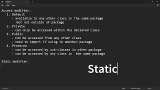 1 2 3 Access Privileges Default Private Public Protected Final and Static Modifiers java
