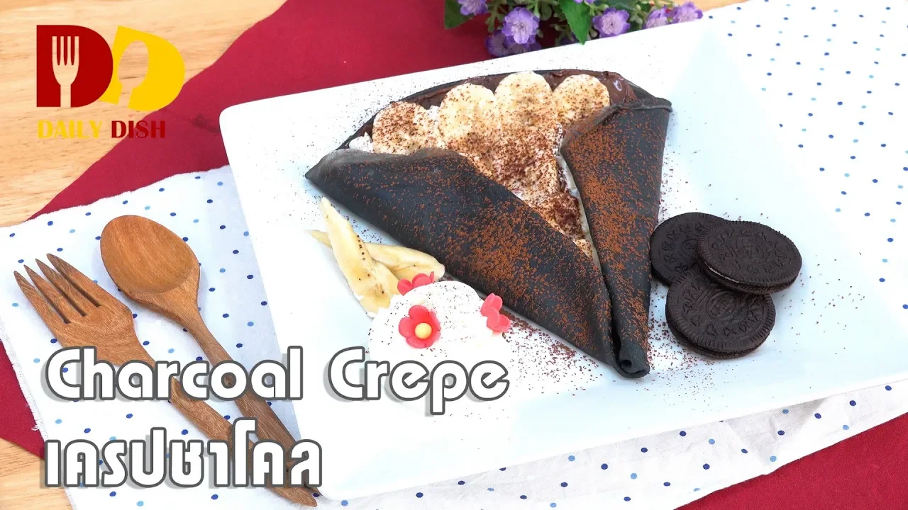 Charcoal Crepe   Bakery   