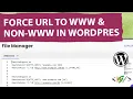 How to Force URL to WWW and Non-WWW through htaccess Rule in WordPress