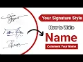 How to Write Name in Design Your Signature Style Lettering