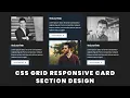 Responsive Card Section Design CSS Grid