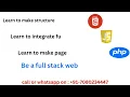 Full stack web development courses phpecho