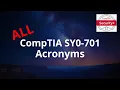 CompTIA Security SY0-701 Acronyms Full List Under 18 Minutes