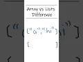 Array vs Lists Difference