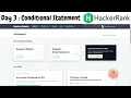 Day 3 Conditional Statement 30 days of code Hackerrank Language Code With Pankaj