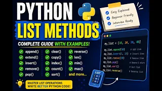 Python list methods sort reverse append and many more Also memory map of list object