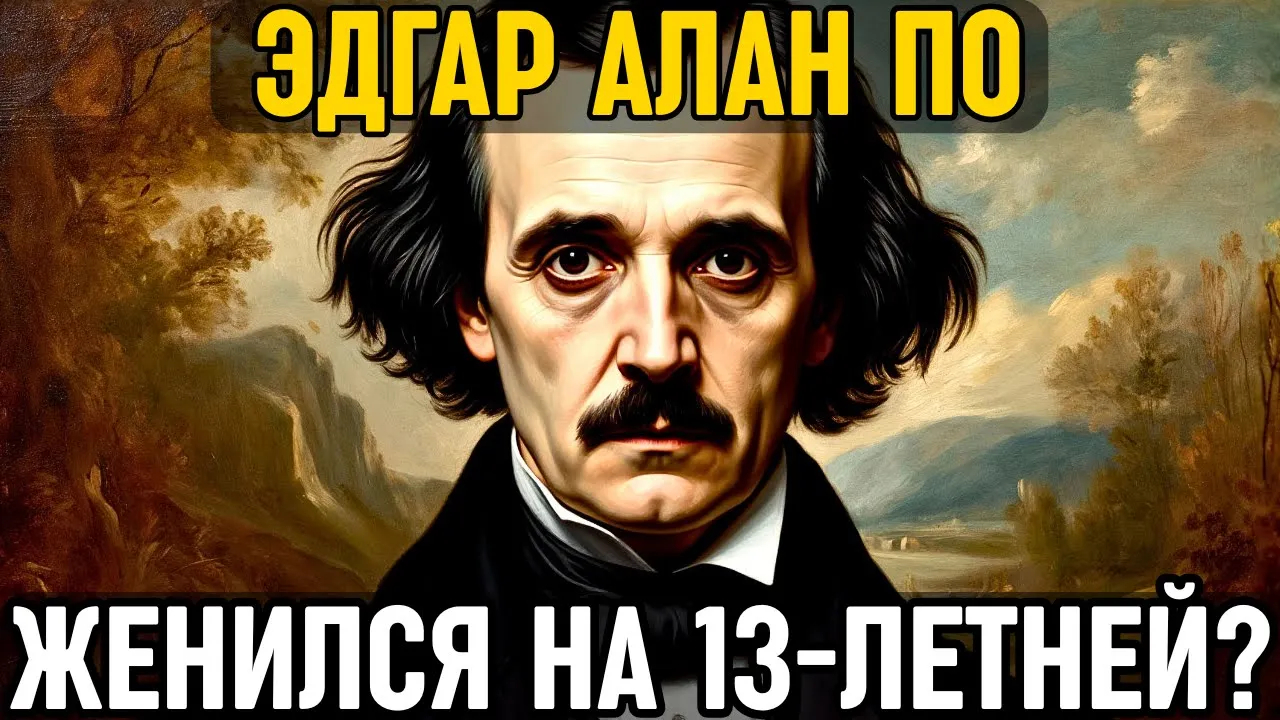 ЭДГАР АЛЛАН ПО: Как король УЖАСОВ Женился на 13-летней КУЗИНЕ и умер пьяным в сточной КАНАВЕ!