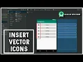 Adding Icons changing their color size opacity and name in Android Studio latest version