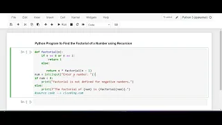 Day 33 Python Program to Find the Factorial of a Number using Recursion