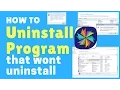 Solved Unable to Uninstall Program corrupt stubborn software easy 100 working