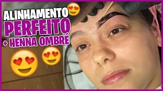 VÍDEO AULA - COMO APLICAR E ALINHAR A HENNA MAIS EFEITO OMBRÉ (Design de sobrancelha com henna)