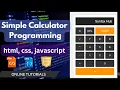 Simple Calculator Programming Tutorial with HTML CSS and JavaScript Beginner-Friendly Tutorial