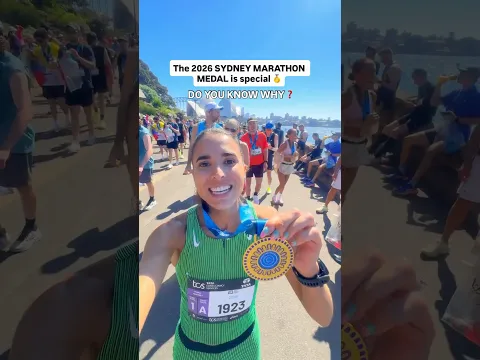 WHAT DO YOU THINK? 🥇👀 2026 SYDNEY MARATHON MEDAL is UNIQUE #marathon #running #medal