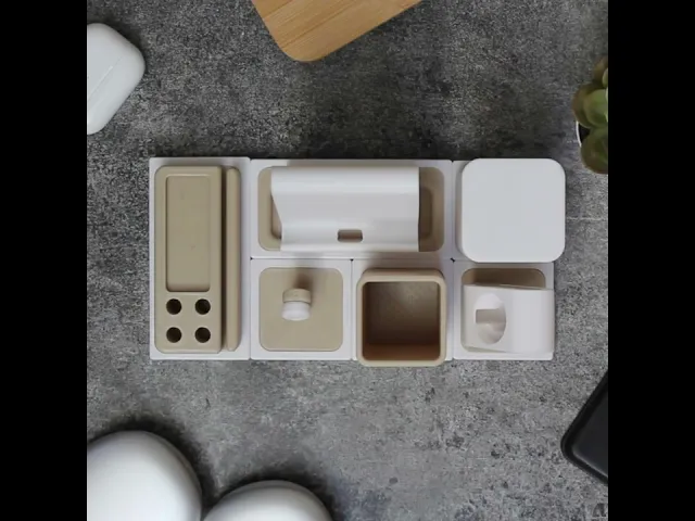 MODULAR DESK ORGANIZER XL-SET | 9 ELEMENTS | GRIDLINX | MAGNETIC DESK BOX | DESK ACCESSORIES | DESK video thumbnail