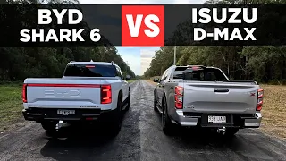 drag race 2025 byd shark 6 vs isuzu d max 0 100 u0026 1 4 mile