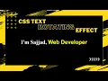 CSS Rotating Words CSS Text Animation no Js