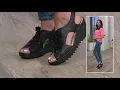 FLY London Leather Lace-Up Wedge Sandals - Ylfa on QVC