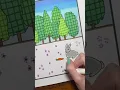 Rabbit coloring page time lapse Hand drawn colored by me Print for FREE on my website