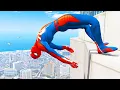 Download Lagu SPIDERMAN CRAZY JUMPS/FALLS #46 (GTA 5 Spider-Man Fails)