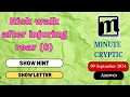 Risk walk after injuring rear 6 Crossword Clue Minute Cryptic