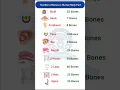 Number of bones in human body Part General knowledge Static GK 2024