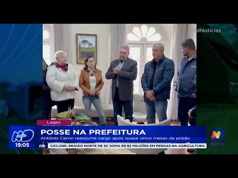 Ceron volta à prefeitura em Lages: prefeito foi solto em decisão do TJSC sobre a Operação Mensageiro