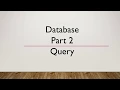 Computer Science 2210 Paper 2 Database Part 2