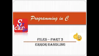 Files-Part3 - Error Handling Malayalam EST 102 Programming in C