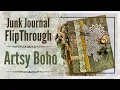 Dreamy Artsy Boho Junk Journal Flipthrough Art Nouveau Inspiration No Kit SOLD