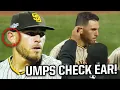 Umpires check pitcher s ears for a foreign substance a breakdown