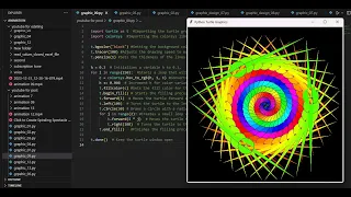 Hypnotic Dance of Colors Python Triangle Animation Turtle Graphic