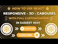 React-Responsive-3d-Carousel Step-by-Step Tutorial for Beginners React JS Carousel Setup