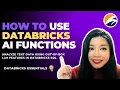 How to use AI Functions to analyze your text data with out-of-box Gen AI features