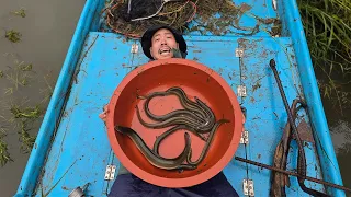 폭우 때문에 물난리 난 최북단 강에 설치된 통발 100개를 걷어보자!