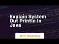 explain system out println in java