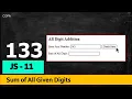 COPA JavaScript - 11 Sum of All Given Digits