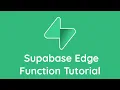 Supabase Edge Function Tutorial