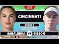SABALENKA vs GIBSON WTA Cincinnati 2026 LIVE Tennis Watchalong