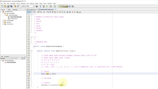 Java Tutorial 4 - Variables Numeric Primitive Data Types 1-2