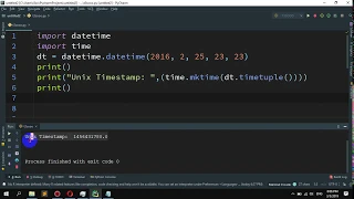 How to convert a date to Unix timestamp in Python