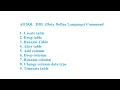 1 SQL Command Create table alter table drop table All DDL Command RDBMS