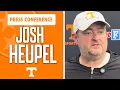 Tennessee head coach Josh Heupel talks after the first scrimmage of fall camp I GBO