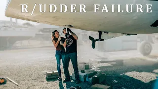 Installing Our Rudder Once AGAIN (but this time with a little piece of string) | Expedition Evans 25