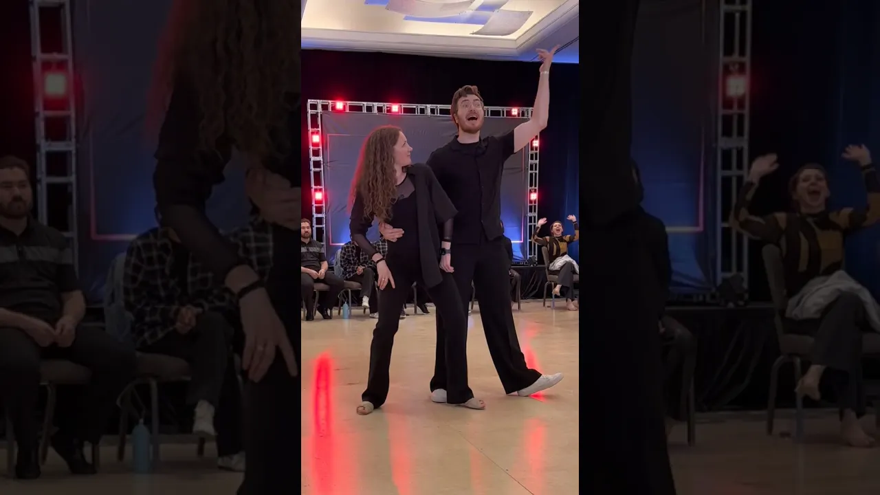 Did you catch the sneaky hand change? 😏  #westcoastswing #improv #dance #competition