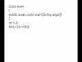 print even numbers in java programming language print 1 to 50 even numbers in java