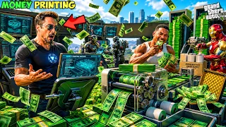 Franklin & Ironman Printing FAKE NOTES To Become Richest Person Ever With Avengers In Gta 5 !